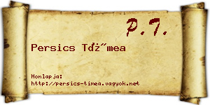 Persics Tímea névjegykártya